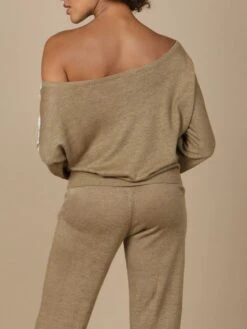 100% Leinen Pullover GLORIA No. 2 Mit Spitze Von Marjolaine -Meer Bekleidung leinen pullover gloria 9glo0501 bronze naturel marjolaine 2 1