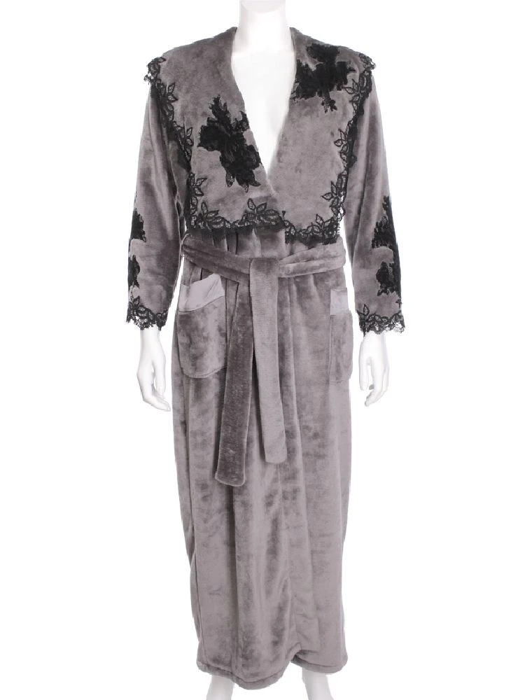 Warmer Hausmantel FREDA Lang Von Marjolaine 6 Warmer Hausmantel FREDA Lang Von Marjolaine – Bild 4