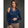 Merinowolle-Seide CARDIGAN Gerippt Von Artimaglia -Meer Bekleidung merino wolle seide gerippt shirt 20505 43804 atlantico artimaglia 5 2