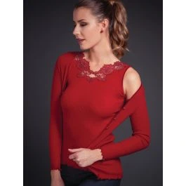 Merinowolle-Seide TOP Gerippt Von Artimaglia 3 Merinowolle-Seide TOP Gerippt Von Artimaglia