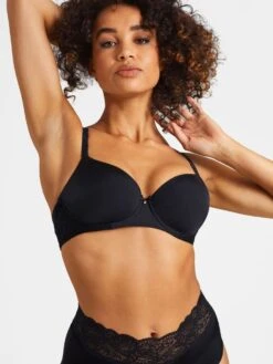 Bügel BH SWEETESSENCE IK Microfaser Mit Spitze Von Aubade -Meer Bekleidung microfaser dessous ikc13 noir 3 sweetessence aubade 29 1