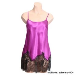 100% Seide Mini Combinette CHANTAGE Edle Spitze Von Marjolaine -Meer Bekleidung mini combinette chantage 301 orchidee schwarz marjolaine