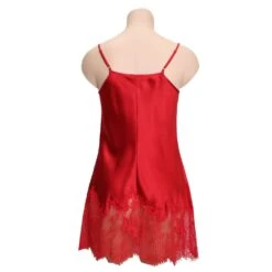 100% Seide Mini Combinette CHANTAGE Edle Spitze Von Marjolaine -Meer Bekleidung mini combinette chantage 301 rot marjolaine ruecken