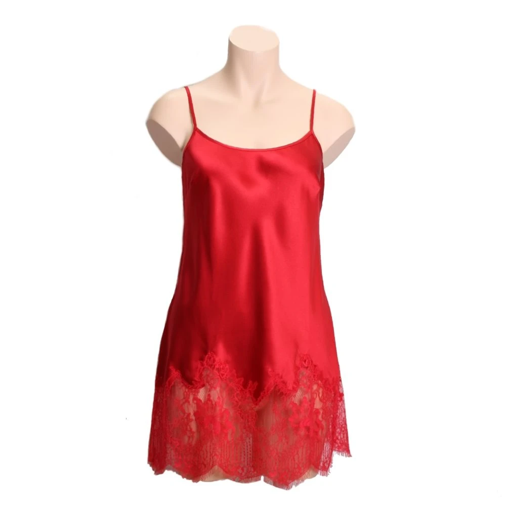 100% Seide Mini Combinette CHANTAGE Mit Spitze Von Marjolaine 4 100% Seide Mini Combinette CHANTAGE Mit Spitze Von Marjolaine – Bild 2