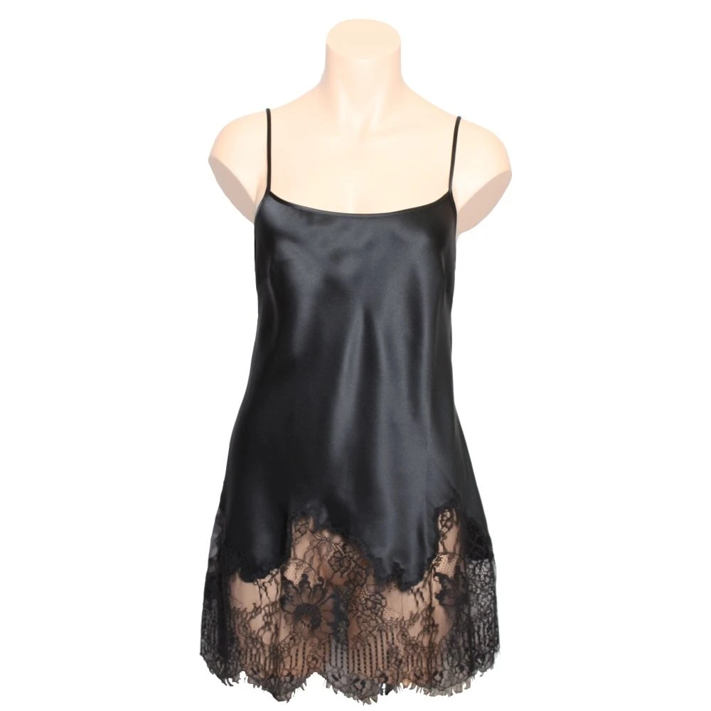 100% Seide Mini Combinette CHANTAGE Spitze Von Marjolaine 4 100% Seide Mini Combinette CHANTAGE Spitze Von Marjolaine – Bild 2