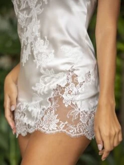 100% Seide Mini Combinette PHENIX No. 2 Kurz Von Marjolaine -Meer Bekleidung mini combinette seide 3phe0301 74weiss phenix marjolaine 3 1 1