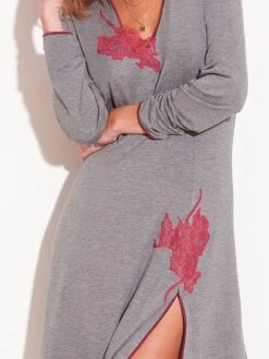 Modal Langarm Nachthemd FUMO Mittelgrau Von Chiara Fiorini -Meer Bekleidung modal nachthemd g0634 grau chiara fiorini 2 1 1