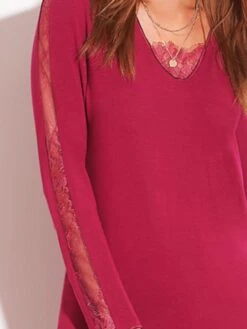 Modal Pyjama LAMPONE Himbeer-rot Von Chiara Fiorini 7 Modal Pyjama LAMPONE Himbeer-rot Von Chiara Fiorini -Meer Bekleidung modal pyjama g0633 himbeere chiara fiorini 2 1