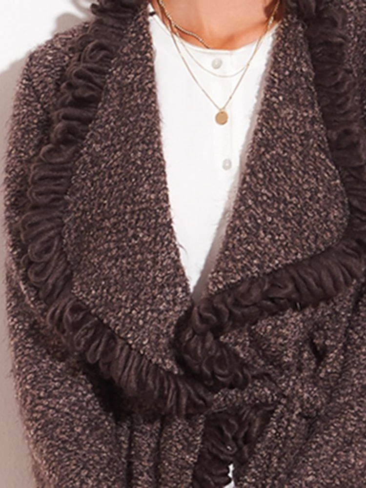 Morgenmantel KUSCHEL MOHAIR Braun Von Chiara Fiorini 5 Morgenmantel KUSCHEL MOHAIR Braun Von Chiara Fiorini – Bild 3