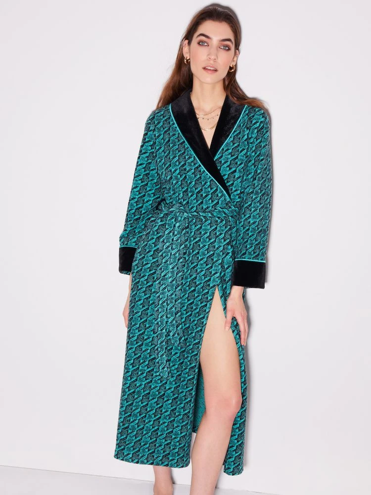 Hausmantel PAVONE VELOUR Von Chiara Fiorini 4 Hausmantel PAVONE VELOUR Von Chiara Fiorini – Bild 2