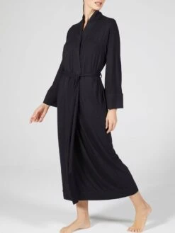 Modal Morgenmantel BASIC Verschiedene Längen Von Verdiani -Meer Bekleidung morgenmantel lang modal schwarz 4610 verdiani 3