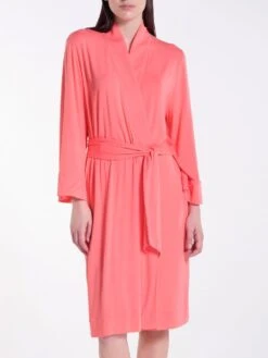 Modal Morgenmantel BASIC Verschiedene Längen Von Verdiani -Meer Bekleidung morgenmantel modal coral 4942 verdiani woman