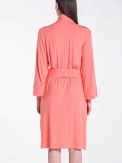 Modal Morgenmantel BASIC Lang Oder Kurz Von Verdiani -Meer Bekleidung morgenmantel modal coral 4942 verdiani woman 2 1 1