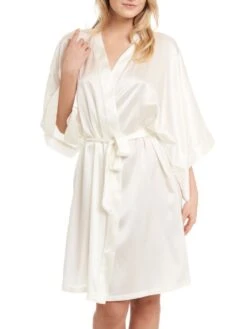 Stretchseide Kimono Mailin Von Gattina -Meer Bekleidung morgenmantel seide mailin 393390 champagner gattina