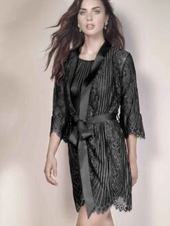 Spitze Morgenmantel JOSEPHINE Von Escora -Meer Bekleidung morgenmantel spitze schwarz 1709 e264 400 josephine escora 1