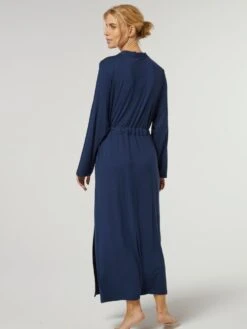 Viscose Jersey Morgenmantel Lang BAMBOLA Von Vivis -Meer Bekleidung morgenmantel viscose lang v00337 bambola nachtblau vivis