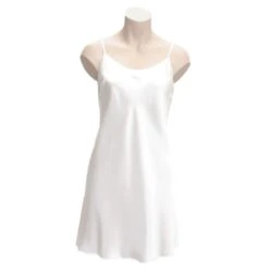 Seidennachthemd 100% Seide SOIE UNIE "177" Uni Von Marjolaine -Meer Bekleidung nachthemd seide soie unie 177 naturel marjolaine 1 1