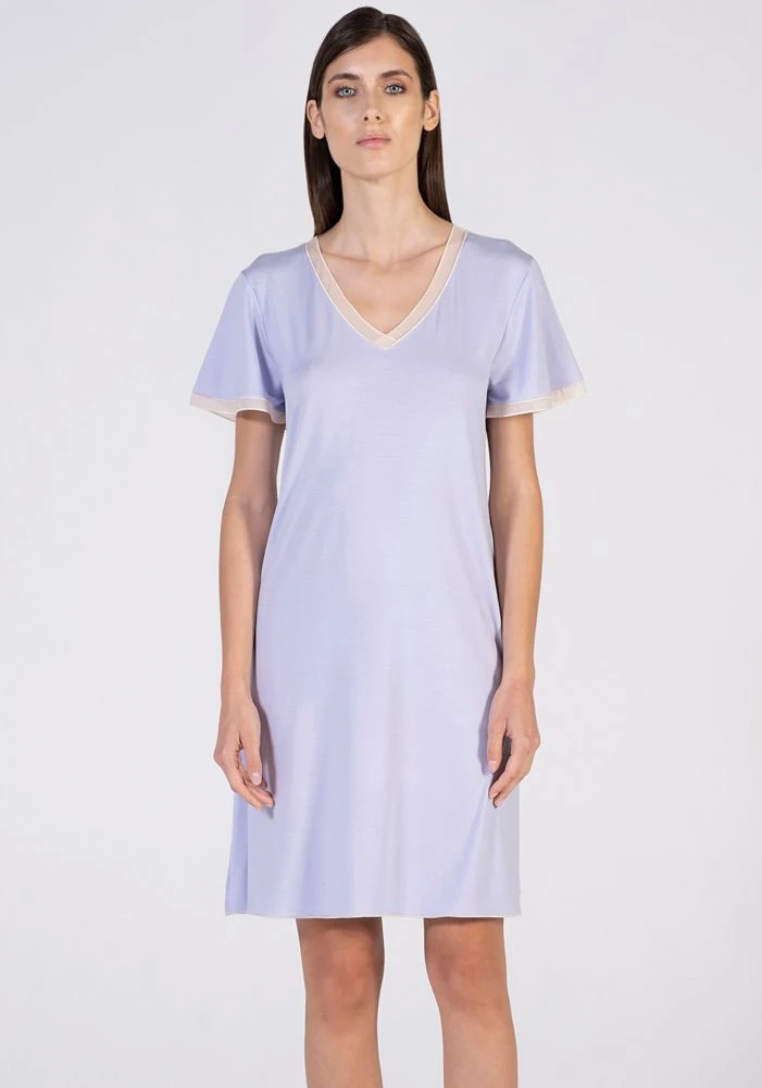 Modal Kurzarm Nachtshirt LAVANDA Kurz Von Verdiani 4 Modal Kurzarm Nachtshirt LAVANDA Kurz Von Verdiani – Bild 2
