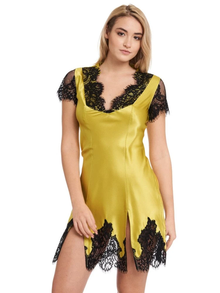 Seide Nachtkleid MAILIN Mit Spitze Von GATTINA 5 Seide Nachtkleid MAILIN Mit Spitze Von GATTINA – Bild 3