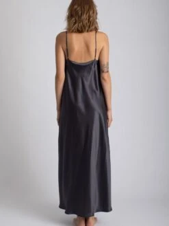 100% Seide Nachtkleid Lang DORINE Uni Von Vivis -Meer Bekleidung nachtkleid seide lang dorine v00006 anthrazit vivis 2 1 2