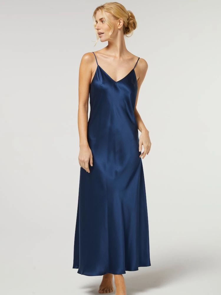 100% Seide Nachtkleid Lang DORINE Von Vivis 4 100% Seide Nachtkleid Lang DORINE Von Vivis – Bild 2