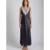 100% Seide Nachtkleid LEONA Lang Von Vivis -Meer Bekleidung nachtkleid seide lang v00586 leona anthrazit vivis 3 1