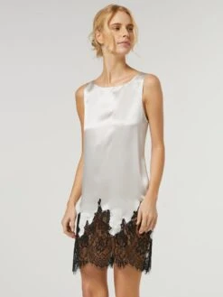 100% Seide Neglige LOTTIE Von Vivis 8 100% Seide Neglige LOTTIE Von Vivis -Meer Bekleidung neglige seide kurz v00588 lottie silber vivis 2