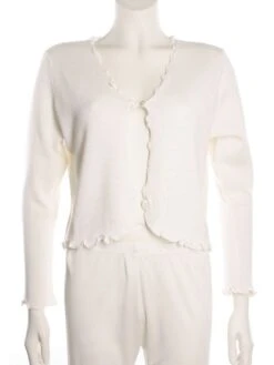 Cardigan ORCHIDEA Merino Von Paolucci -Meer Bekleidung paolucci cardigan orchidea wollweiss