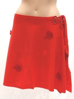 Makramee Pareo CHAINE Von Nicole Olivier -Meer Bekleidung pareo chaine rot nicole olivier 2 1