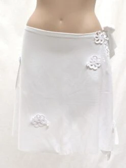 Makramee Pareo CHAINE Von Nicole Olivier -Meer Bekleidung pareo chaine weiss nicole olivier 2 1