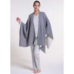Feinstrick Wolle-Kaschmir PONCHO Von Verdiani Loungewear
