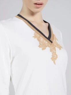 100% Baumwolle Pyjama WKND No. 8 Sahneweiß Von Verdiani -Meer Bekleidung pyjama baumwolle weiss 3624 verdiani weekend 3