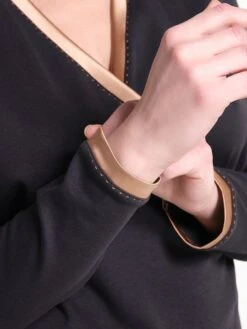 100% Baumwolle Pyjama NERO Schwarz-gold Von Verdiani -Meer Bekleidung pyjama bio baumwolle schwarz 4842 verdiani 3