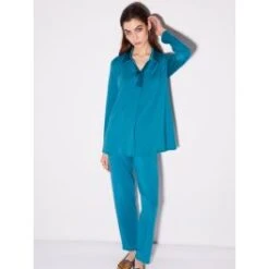 Modal Pyjama PAVONE Mit Seidenkragen Von Chiara Fiorini