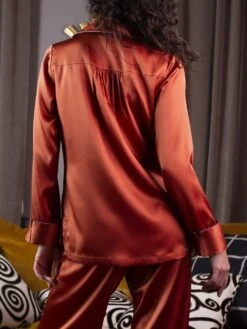 Seidenpyjama NOANE BICOLORE Von Marjolaine -Meer Bekleidung pyjama noane bicolor brique ecorce 4noa5502 marjolaine 7