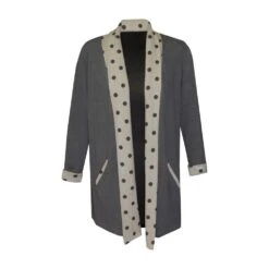 Kuschel-Baumwolle Hausjacke CASUAL Von Gattina -Meer Bekleidung robe casual 384898 grau beige gattina 2