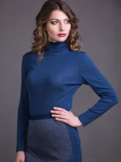 Merinowolle Seide ROLLKRAGEN SHIRT Von Artimaglia -Meer Bekleidung rollkragen shirt wolle seide 29904 atlantico artimaglia