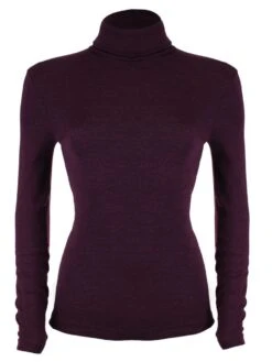 Merinowolle Seide ROLLKRAGEN SHIRT Von Artimaglia -Meer Bekleidung rollkragen shirt wolle seide 29904 lila artimaglia