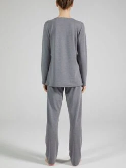 100% Baumwolle Pyjama WKND No. 7 Mittelgrau Von Verdiani -Meer Bekleidung schlafanzug baumwolle grau 3625 verdiani weekend 2