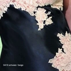 100% Seide Seidentop RARE Exquisit Von Marjolaine -Meer Bekleidung seide 0416 schwarz beige marjolaine 2 1