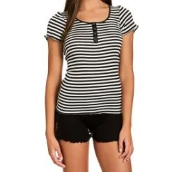 Seide-Baumwolle T-Shirt ARONA Gestreift Gattina