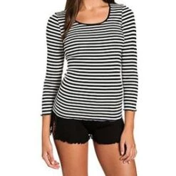 Seide-Baumwolle Langarm-Shirt ARONA Schwarz Oder Blau Von Gattina