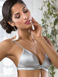 Seta Superior Stretchseide Triangel-BH REGALE Satin Cotton Club -Meer Bekleidung seide bh regale silber seta superior cotton club 1 1 1 1 1 1 1