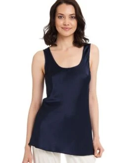 Seide Camisole Top SEDUZIONE DI SETA Von Gattina 34 Seide Camisole Top SEDUZIONE DI SETA Von Gattina -Meer Bekleidung seide camisole top 381486 navy dunkelblau seduzione di seta gattina