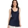 Seide Camisole Top SEDUZIONE DI SETA Satin Von Gattina -Meer Bekleidung seide camisole top 381486 navy dunkelblau seduzione di seta gattina 1
