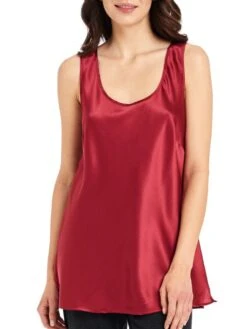 Seide Camisole Top SEDUZIONE DI SETA Einfarbig Gattina -Meer Bekleidung seide camisole top 381486 rubin rot seduzione di seta gattina 1 1 1