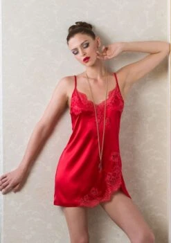 Seta Superior Seiden-Negligé SPLENDIDA Stretchseide Cotton Club -Meer Bekleidung seide dessous splendida rot neglige seide cotton club seta superior cotton club 2 1