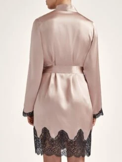 100% Seide Kimono TOI MON AMOUR Mit Spitze Von Aubade -Meer Bekleidung seide kimono qs65 sonate altrosa schwarz 3 toi moi amour aubade 2 1 1 1 1 1