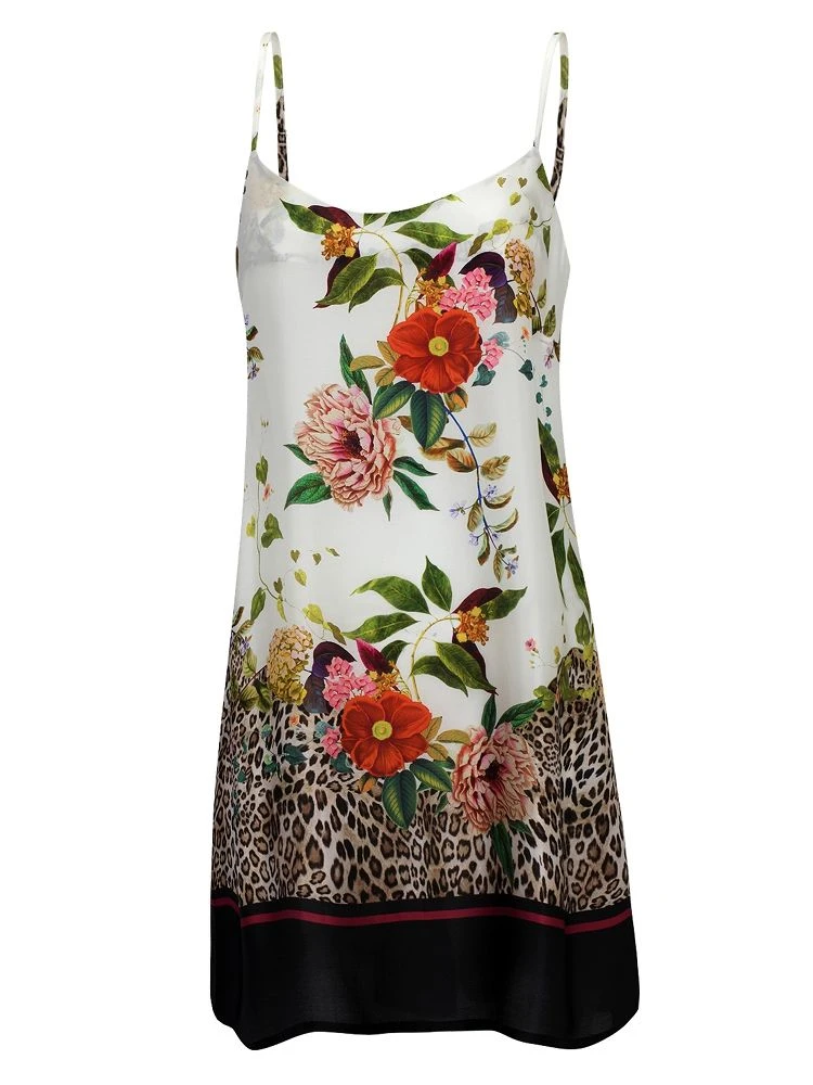 Nachthemd 100% Seide VILLA FLORA Creme-bunt Von Eva B. Bitzer 5 Nachthemd 100% Seide VILLA FLORA Creme-bunt Von Eva B. Bitzer – Bild 3