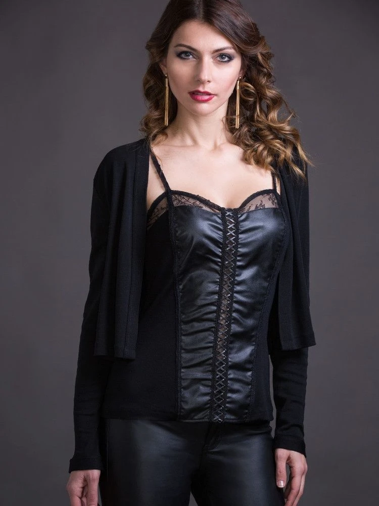 Merinowolle-Seide BOLERO Jäckchen Von Artimaglia 4 Merinowolle-Seide BOLERO Jäckchen Von Artimaglia – Bild 2